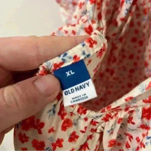 Old Navy Waist Defined Flutter-Sleeve Tie-Back Mini Dress - Picture 3 of 6